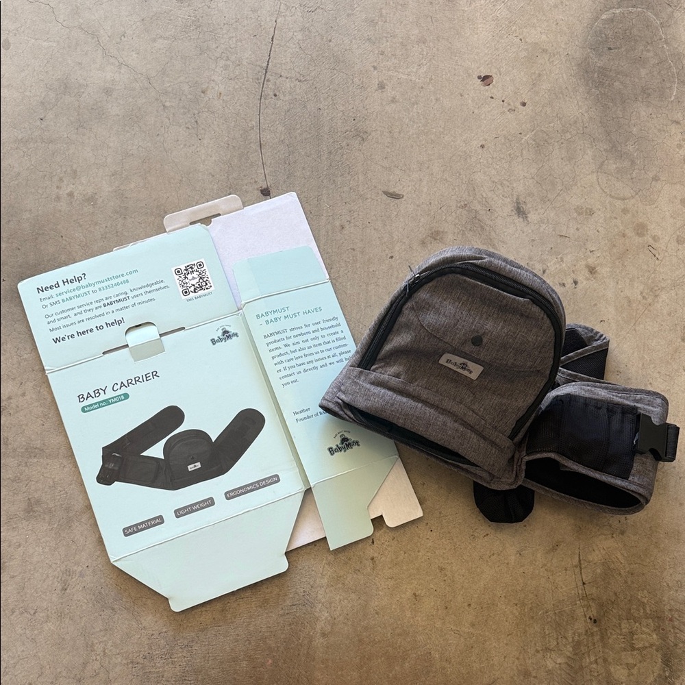 Gray hip rest carrier
